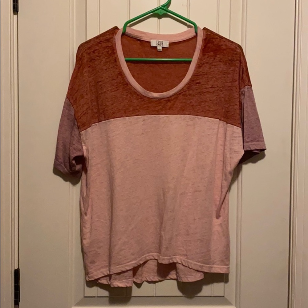 High-low drop sleeve top